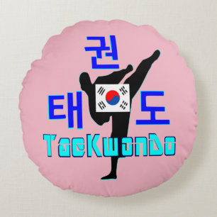 ☯✔Liefde Koreaanse Martial Art-TaeKwonDo Fabulous Rond Kussen
