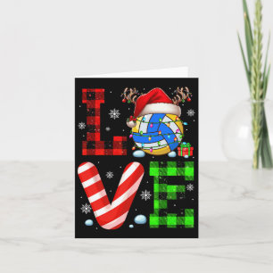 Liefde Kostuum Volleybal Xmas Santa Reindeer Grapp Kaart