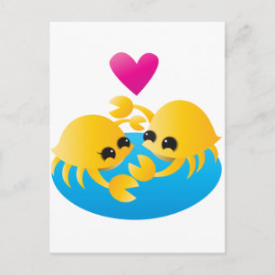 Liefde krabben briefkaart