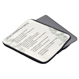 Liefde, kracht, kracht Gedicht Laptop Sleeve