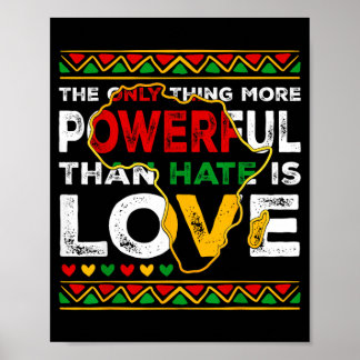 Liefde krachtiger dan haat Black History Month Poster