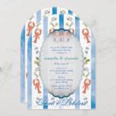 Liefde & Kreeft Coquette Wedding Repetitie Diner Kaart (Voorkant / Achterkant)