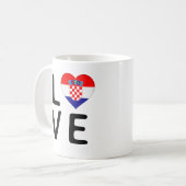 Liefde - Kroatië vlag Koffiemok (Voorkant links)