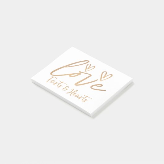 Liefde kunst & hart post-it® notes (Schuin)