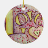 Liefde Kunst Woord Ornament Schilderij (Achterkant)