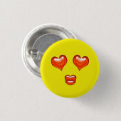 Liefde Kus Hart Ogen Emoji Ronde Button 3,2 Cm (Voorkant /achterkant)