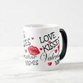 Liefde kussen en valentijn wensen magische mok (Voorkant rechts)
