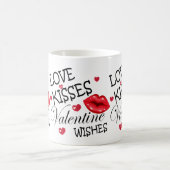 Liefde kussen en valentijn wensen magische mok (Center)