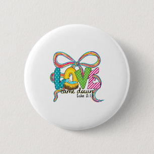 Liefde kwam naar beneden Lukas 2_11 Prettig kerstf Ronde Button 5,7 Cm