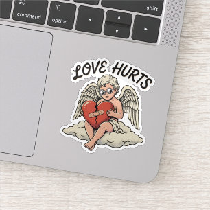 Liefde Kwetst Cupido Engel Sticker