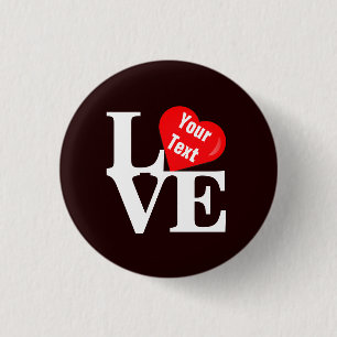 Liefde L. ❤️ .V.E. [Valentijnsdag of niet] Ronde Button 3,2 Cm