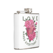 Liefde laat alles groeien – Romantische Bloemenkun Heupfles (Rechts)