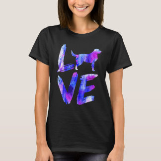 Liefde Labrador Retriever Aquarel Blauwe Hond Moed T-shirt