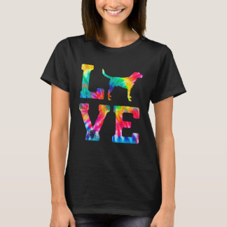 Liefde Labsky Tie Dye Dog Mam Pa T-shirt