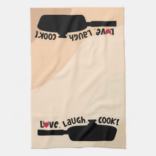 "Liefde, lach, kook!" Keuken theedoek