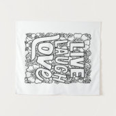 Liefde Lach Live Wandkleed (Voorkant (horizontaal))