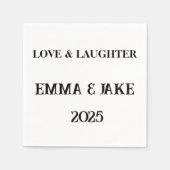 Liefde & Lachen Aangepaste servetten - Wedding Dec (Voorkant)