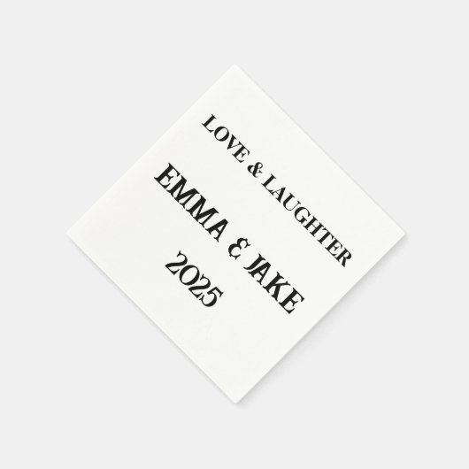 Liefde & Lachen Aangepaste servetten - Wedding Dec (Hoek)