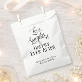 Liefde, Lachen, en Gelukkig Ever Na Favor Tassen Bedankzakje (Geknipt)