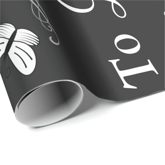 'Liefde, lachen en gelukkig ook na' bruiloft Cadeaupapier (Rol Hoek)