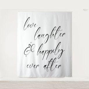 Liefde, Lachen & Gelukkig Altijd Wandkleed