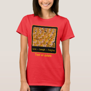 Liefde Lachen Vergeven Rubber Eenden Inspirerend T-shirt