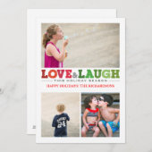 Liefde & Laugh x3 Feestdagenkaart (Voorkant / Achterkant)