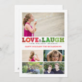 Liefde & Laugh x5 Feestdagenkaart (Voorkant / Achterkant)