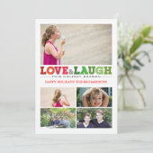 Liefde & Laugh x5 Feestdagenkaart (Staand voorkant)