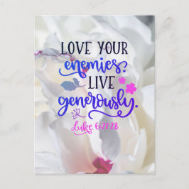 Liefde Leef Genereus Briefkaart