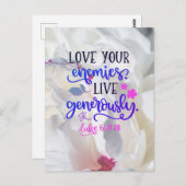 Liefde Leef Genereus Briefkaart (Voorkant / Achterkant)