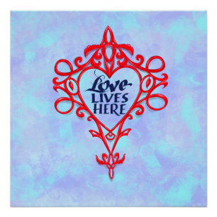 Liefde leeft hier, poster perfect poster