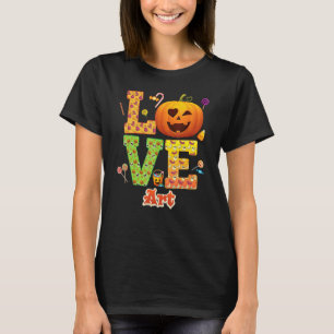 Liefde Leraren Pompoen Halloween Zoete Snoepjes T-shirt