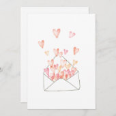 Liefde letter feestdagenkaart (Voorkant / Achterkant)