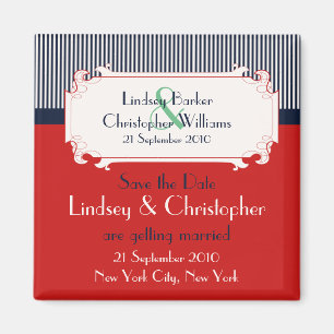 Liefde letters Nautical Save the Date Magnet Magneet