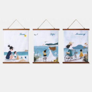 Liefde, leven, herinnering hangend wandkleed