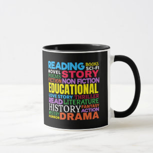 Liefde Lezen Boeken - Genre Word Art Mok