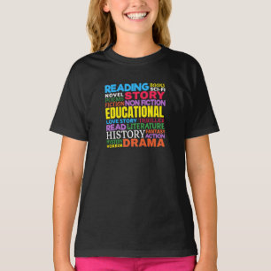 Liefde Lezen Boeken - Genre Word Art T-shirt
