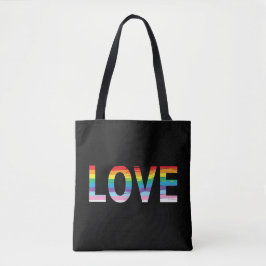 LIEFDE LGBTQIA Regenboogvlag, Pride Trendy Canvas Draagtas