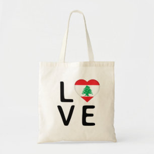 Liefde - Libanese vlag Tote Bag