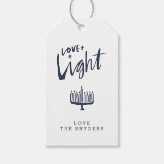 Liefde + Licht Chanoeka Gift Label - Donker Cadeaulabel