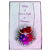 Liefde & lichte kerst medium cadeauzakje (Achterkant)