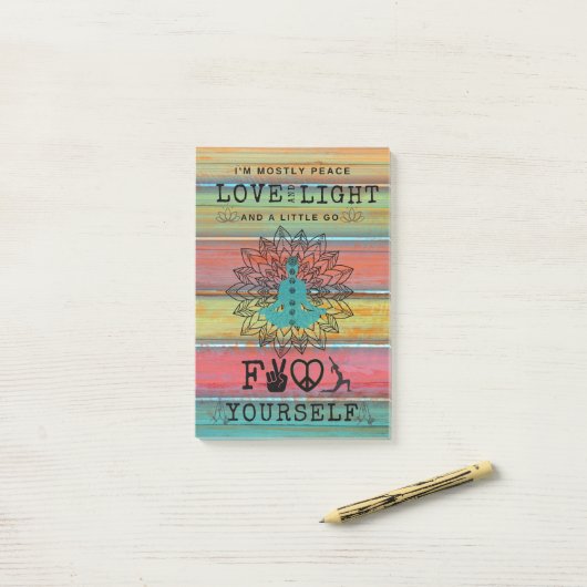 Liefde & Lichte Yoga Post-it® Notes (Op bureau)