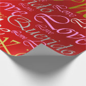 Liefde, liebe, kara, cher, käre, querido, text, ro cadeaupapier (Hoek)