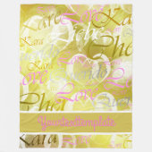 Liefde, liebe, kara, cher, käre, querido, text, ro fleece deken (Voorkant)