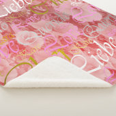 Liefde, liebe, kara, cher, käre, querido, text, ro sherpa deken (3/4)