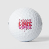 Liefde Liefde Liefde Jou Romantisch Hart Golfballen (Voorkant)