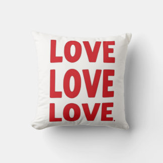 Liefde Liefde Liefde – Krachtige Valentijn Typogra Kussen
