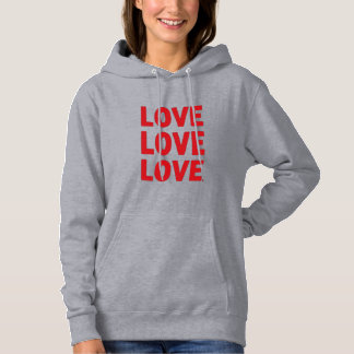 Liefde Liefde Liefde – Krachtige Valentijnstypogra Hoodie