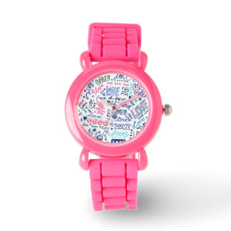 Liefde Liefde Liefde - Schattig Meisje Roze Glitte Horloge